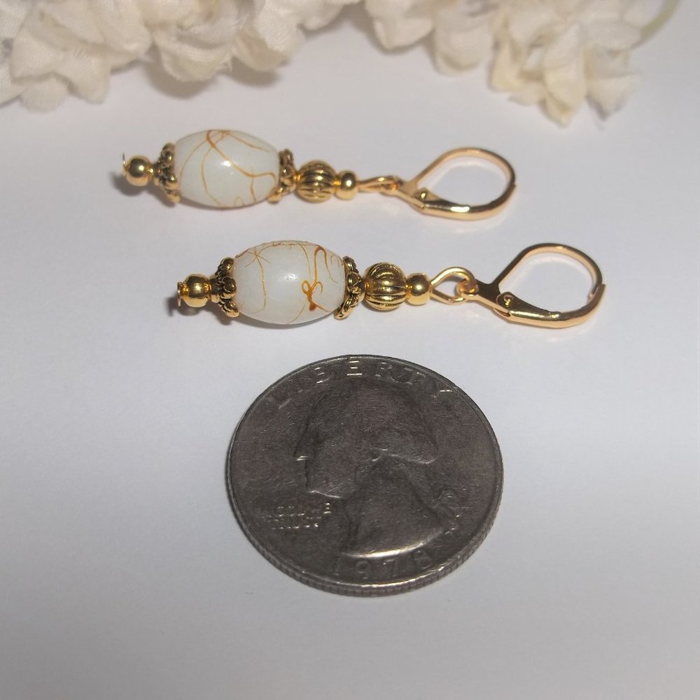 Earring Earring Earrings Earring Set Earring White and Gold Earring Earring A014 - Picture 5 of 8